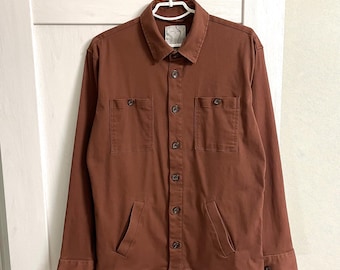 Chaqueta de trabajo multiusos Percival Chore con botones, talla L, marrón