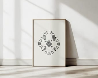 Floral Wall Art: Minimalist Botanical Print (Digital Download)