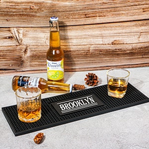 Personalisierte Hausbar Kaffee Barkeeper Matte vorhanden, Bar Geschenk für ihn
