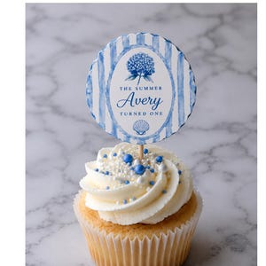 The Summer I Turned One or ANY AGE Cupcake Toppers