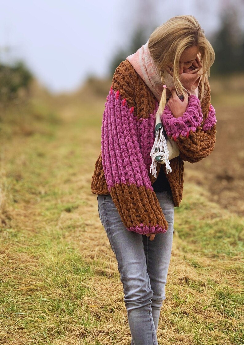Fluffy Sweater Pattern PDF, Loop Yarn Sweater, No Needles Knitting ...