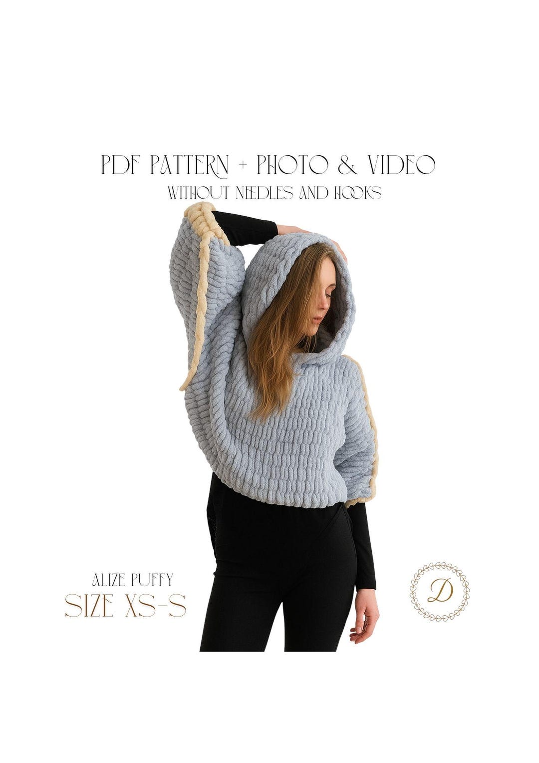 Cozy Puffy Sweater Pattern – Alize Loop Yarn (PDF Pattern) - Etsy