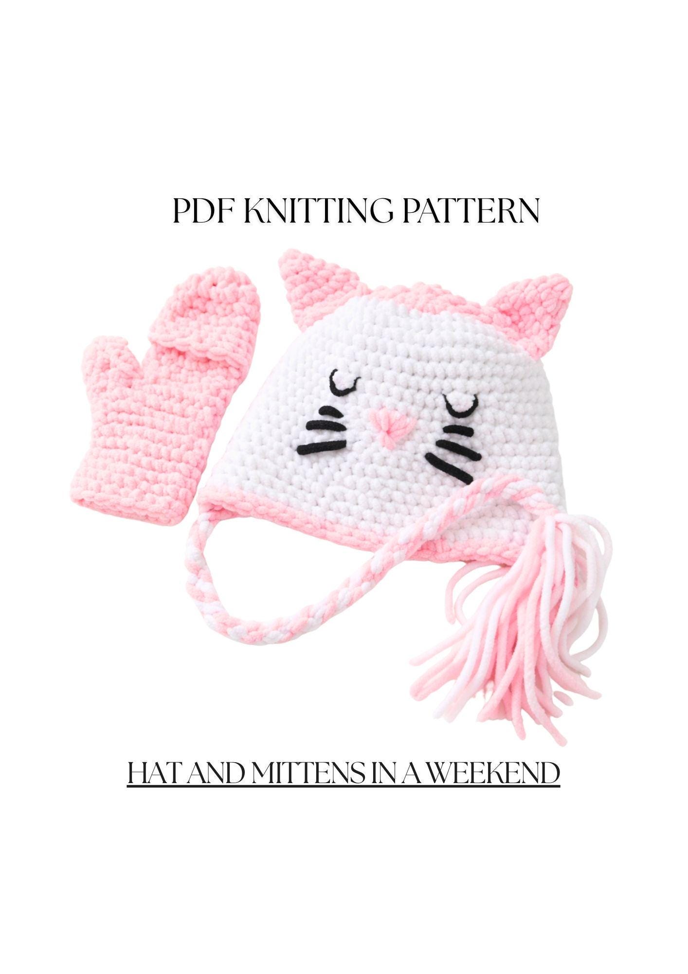 Cat Hat with Ears and Mittens PDF