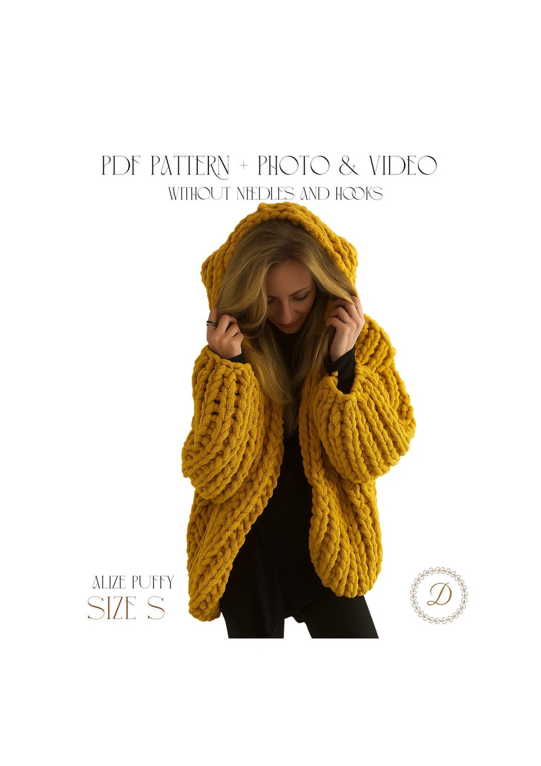 Chunky Knit Sweater Pattern: Alize Puffy Yarn, Beginner Friendly (PDF ...