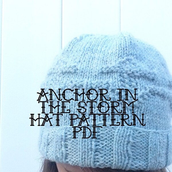 Anchor in the Storm Hat Pattern PDF