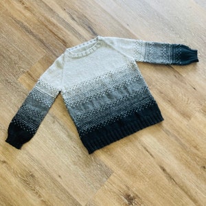 Hand Knit Ombré Raglan Sweater