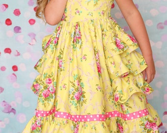 le jardin jolie girls ruffled flower girl dress