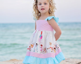 Audrey's Playdate Girls Flutter Sleeve Dress