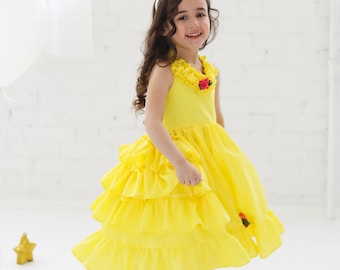 open back baby toddler Belle gown