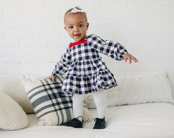 Buffalo Plaid baby infant toddler dress