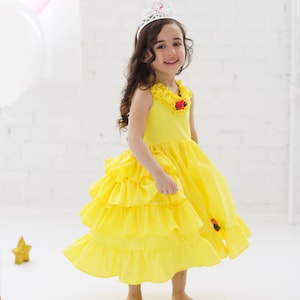 open back baby toddler Belle gown