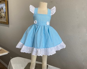 Toddler Baby Dorothy dress costume with built-in soft cotton blend underskirt