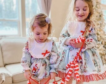 Heirloom Santa baby bubble romper