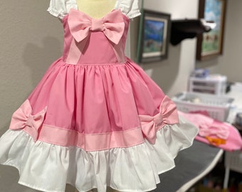 Baby Infant Pink cinderella Dress with built-in soft pettiskirt