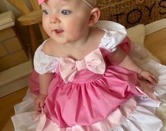 Pink Cinderella Bow Dress for babies
