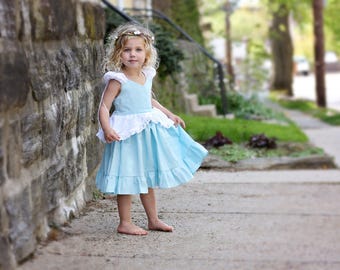 Cinderella cotton and eyelet play dress