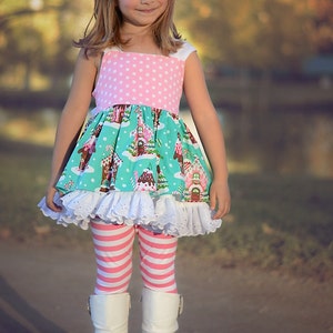 Gingerbread 2 piece set girls clothing holiday