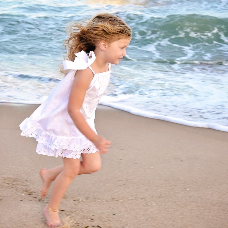 Strasburg Children Girls Beach Dress Summer Dresses Lace White-304893