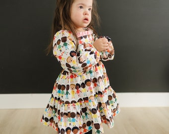 Let's Be Friends little girls dress