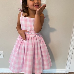 Barbie Movie Pink and White Dress - Etsy