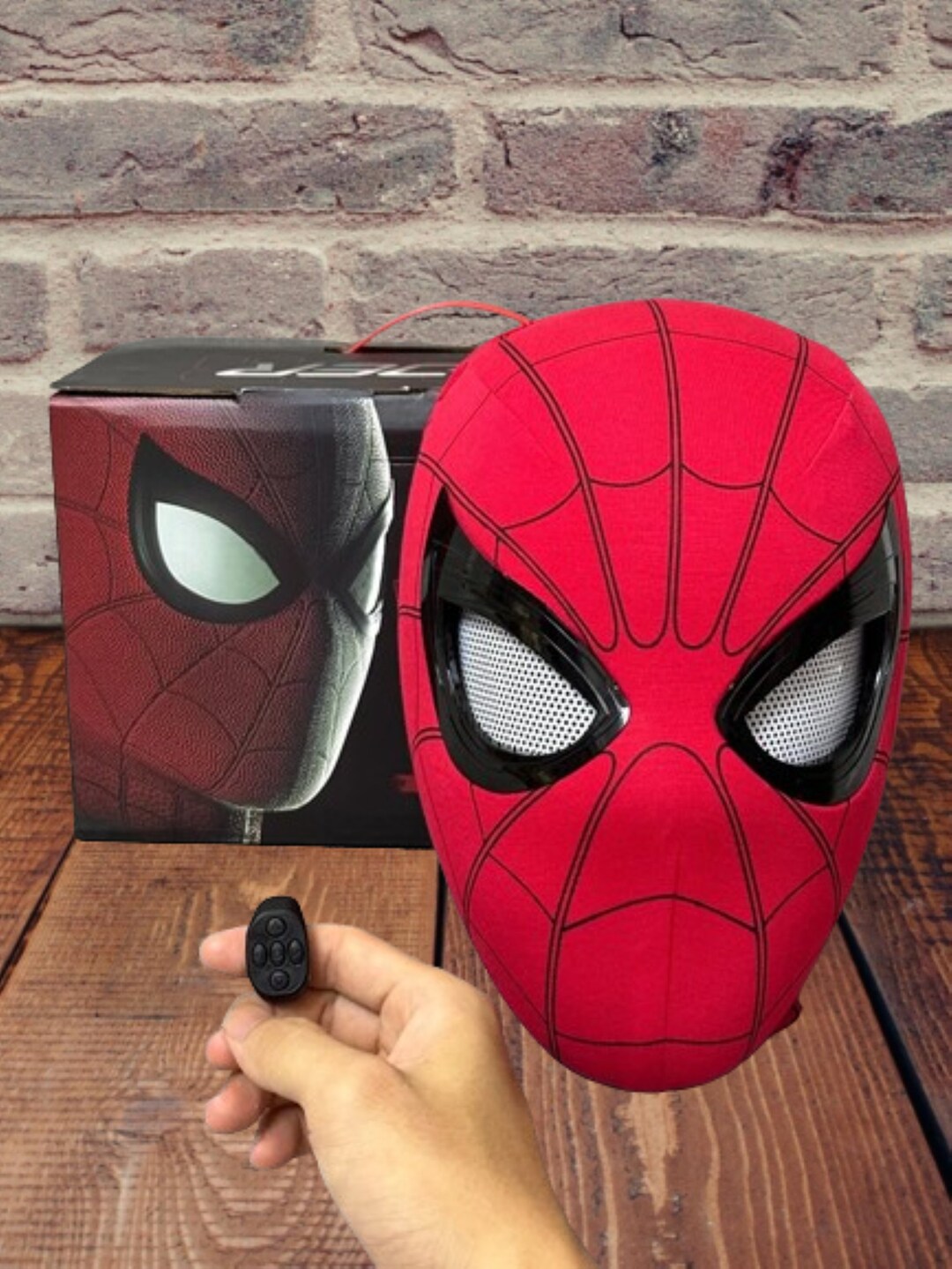 Spider Man Mask Moving Eyes Blinking Winking Lenses Remote Etsy