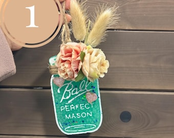 Handcrafted Mason Jar Car Freshie | Vintage Farmhouse Air Freshener