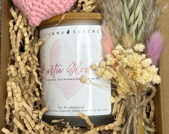 Bestie Glow Up Soy Candle – Sweet Sugary Scent, Vegan, Hand-Poured