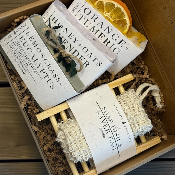 Handmade Goat Milk Soap Set | Artisan Gift Box for Her