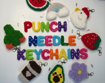 Keychain | Tufted Keychain | Punch Needle Keychain
