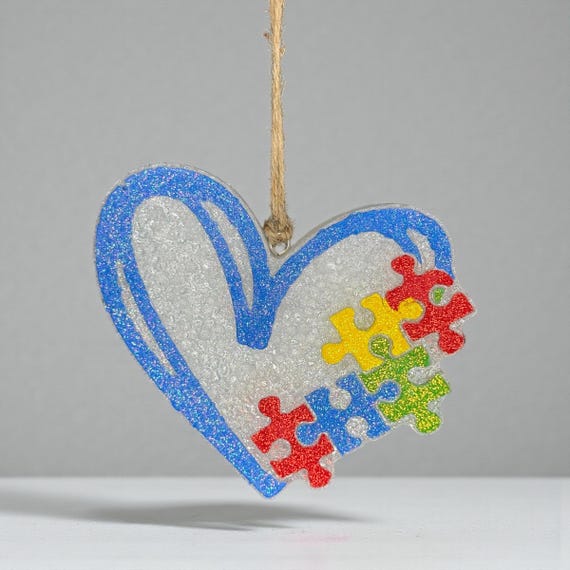 Autism Awareness Heart Car Freshie