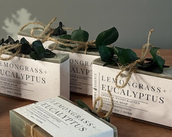 Lemongrass Eucalyptus Goat Milk Soap | Luxury Botanical Bar | Handcrafted soap | Natural ingredients soap