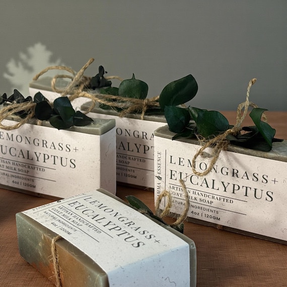 Lemongrass Eucalyptus Goat Milk Soap | Luxury Botanical Bar | Handcrafted soap | Natural ingredients soap