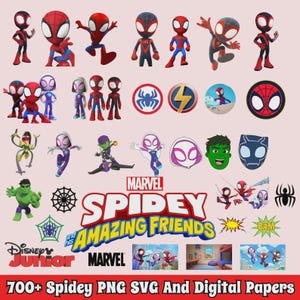 700+ Spidey and his amazing friends PNG, Spiderman PNG, Spider Verse PNG, Spiderman Clipart, Spider Verse Clipart, Spiderman Silhouette