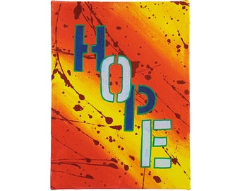 Graffiti Word "HOPE" 6"x8" acrylic paint on stretched canvas