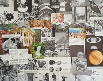 1968 Encyclopedia Ephemera Packs - individual cut images