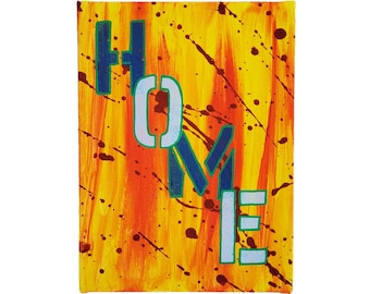 Graffiti Word "HOME" 6"x8" acrylic paint on stretched canvas