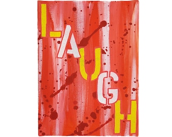 Graffiti Word "LAUGH" 6"x8" acrylic paint on stretched canvas