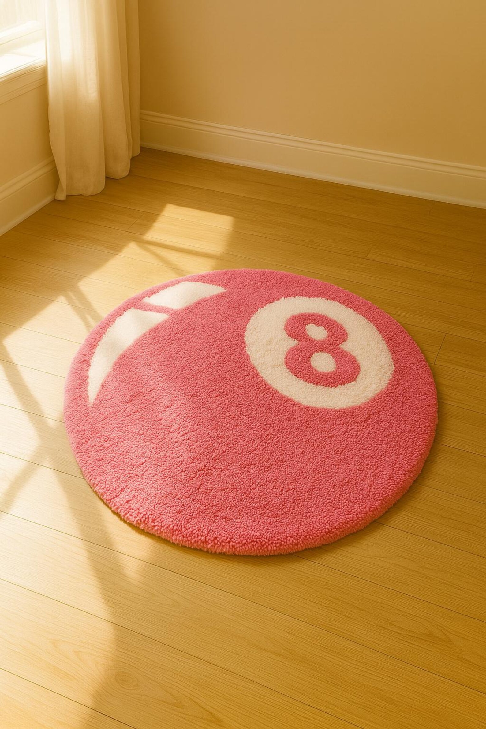 Number 8 Rug Pink Eight Ball Rug - Etsy