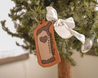 Cowboy Chap aus braunem Leder Schlüsselanhänger - Handgefertigter Western Schlüsselanhänger, Cowboy Ornament, Rodeo Geschenk, Lederstrumpf Stuffer