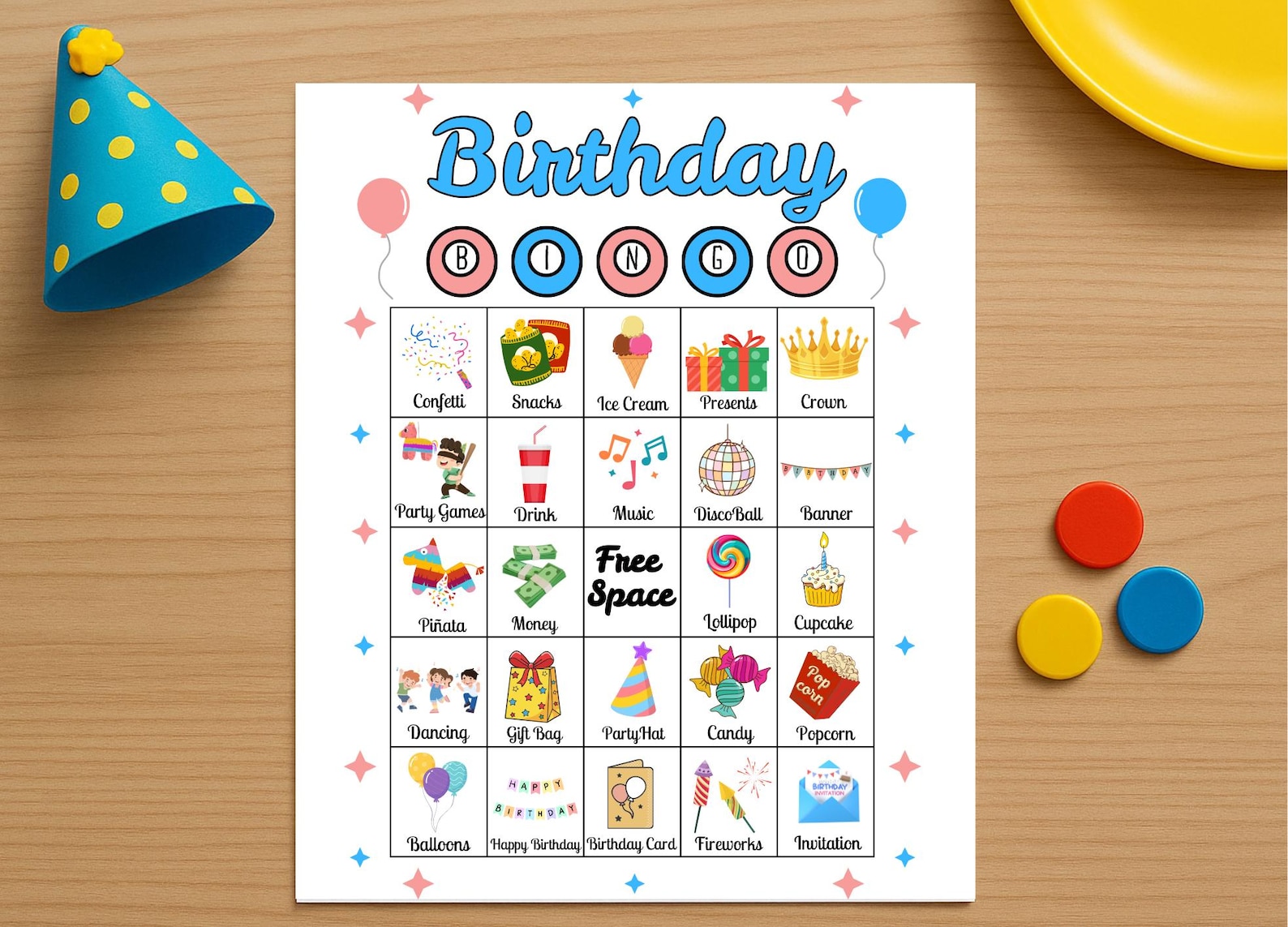 Birthday Bingo Game: 30 Printable Cards, Family Party (PDF) - Etsy