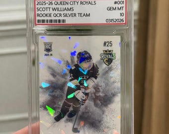 Custom Trading Card in Graded Slab Case | Personalized Team Card | Youth Sports Gift Keepsake | Hockey Baseball Softball Basketball Soccer