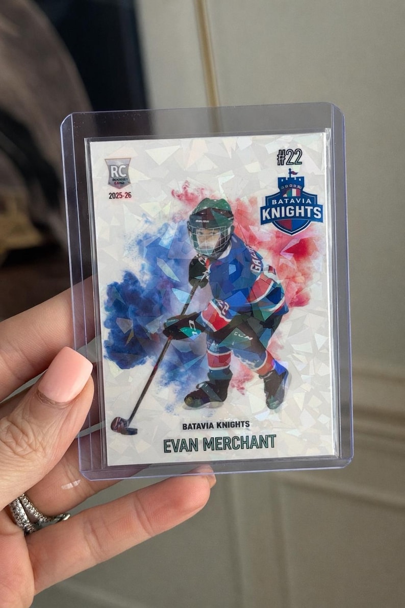 Custom Trading Card in Graded Slab Case | Personalized Team Card | Youth Sports Gift Keepsake | Hockey Baseball Softball Basketball Soccer image 3