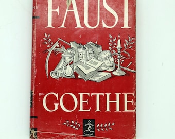 Vintage 1950s Faust by Johann Wolfgang von Goethe | Hardcover with DJ | 1950 German literature