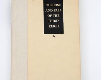Opkomst en ondergang van het Derde Rijk door William L. Shirer, BOMC, hardcover, vintage militair geschiedenisboek uit de Tweede Wereldoorlog.