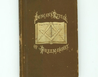 Libro "Ritual de la Francmasonería" de Duncan, década de 1930, Malcolm C. Duncan / Libro antiguo de ocultismo