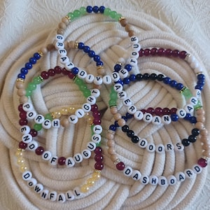 Noah Kahan The Great Divide Tour Bracelet Set | Dashboard, Doors, Porch Light, American Cars, End of August