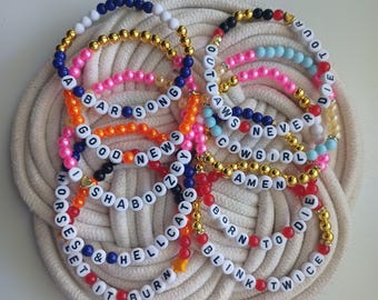 Shaboozey Outlaws Never Die Tour Bracelet | A Bar Song, Good News, Amen, Cowgirl | Country Concert Friendship Bracelets