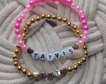 Taylor and Travis (TNT) and Tayvis- Bracelet- Swiftie Merch