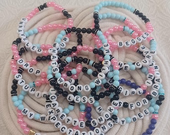 Sad Girl in Love & Drop Dead - Lista de canciones - Pulseras de la gira Unraveled - Joyería con cuentas de Olivia Rodrigo