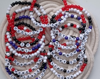 Arirang Bracelet Set | BTS Album Inspired | Red, Black, White, Purple Beaded K-Pop Fan Gift